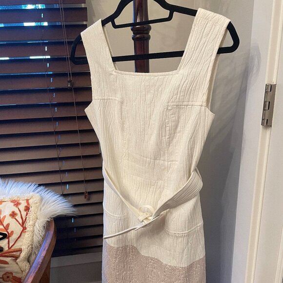 Milly white belted dress size 4 - Picture 1 of 2